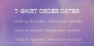 T-Shirt Order Dates